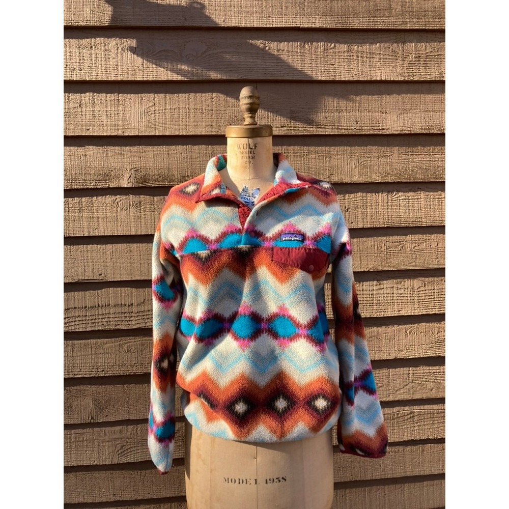 Patagonia Synchilla Snap-T Fleece Pullover Southwest Diamond Geometric Womens S